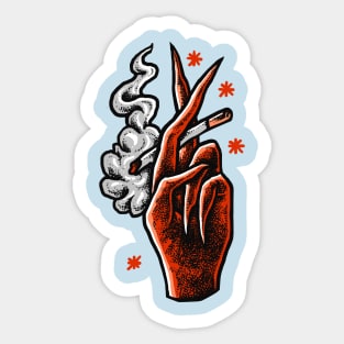 Smoking Hand Sticker